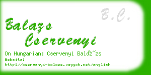 balazs cservenyi business card